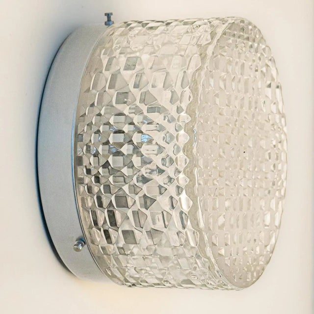 Clear Crystal Flush Mount, 1960 For Sale - Image 6 of 13