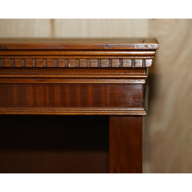 Brown Open Library Bookcase in Flamed Hardwood For Sale - Image 8 of 18