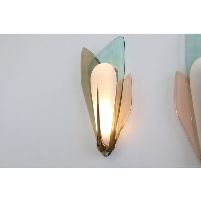 Vintage Wall Lights by Max Ingrand for Fontana Arte, Italy, 1955, Set of 2 For Sale - Image 11 of 18