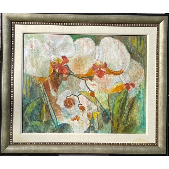 Contemporary "Spring Blossom" Original Oil Framed Painting by Artist Sonia Gold For Sale - Image 3 of 15