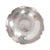 This unique bowl is fashioned from metal and features "torn" edges. It is finished with a bright metallic silver. Console...
