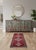 Textile Long Rectangular Red Geometric Medallion Graphic Wool Rug Carpet Runner For Sale - Image 7 of 13