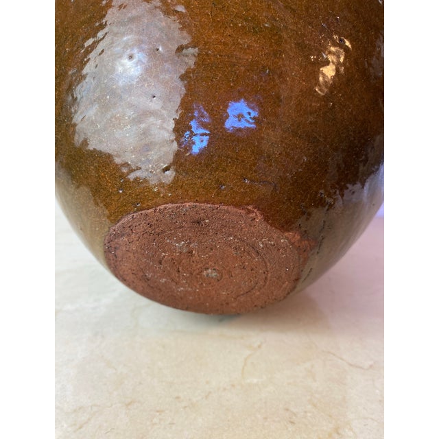 Antique French Glazed Terracotta Confit Pot, Southwest France For Sale - Image 10 of 12