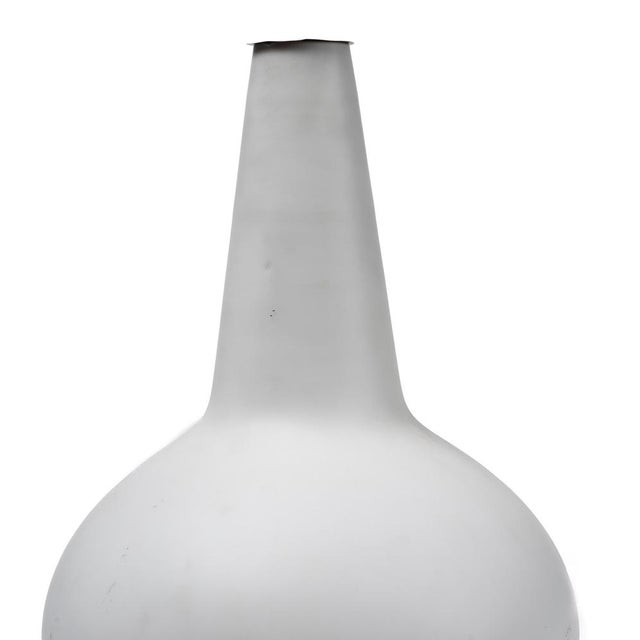 Vase-lamp in lacquered metal and brass, satin white glass diffuser made by Fontana Arte, Italian company founded in Milan...