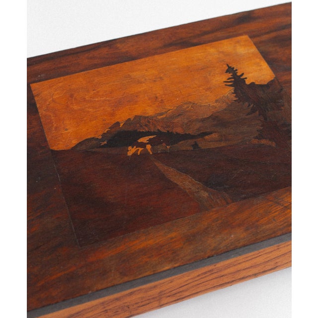 Alpine Landscape Marquetry Box For Sale - Image 4 of 7