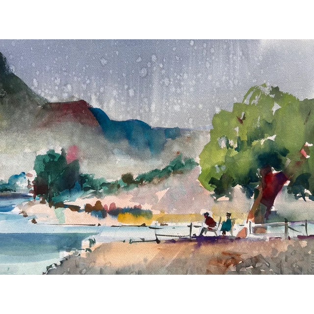 This is a gorgeous Original Watercolor painting done on heavy Arches Paper by Listed California artist, Rich Buchwald...