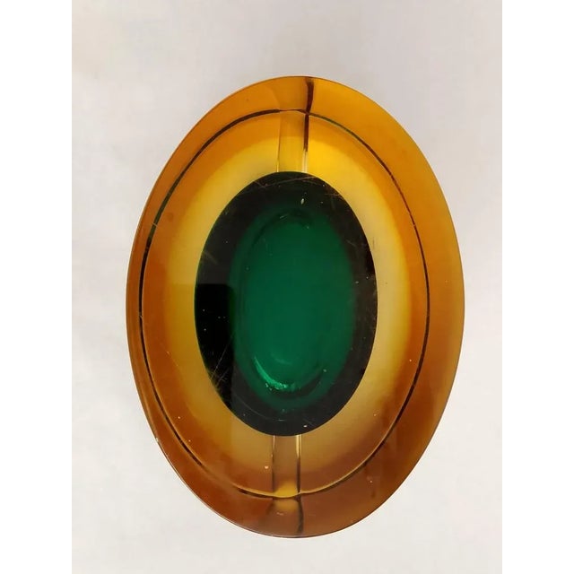 Glass Large Murano Sommerso Glass Ashtray by Seguso, 1960s For Sale - Image 7 of 12