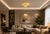 1970s Abu Dhabi, Murano Glass Gold Flush Mount For Sale - Image 6 of 11