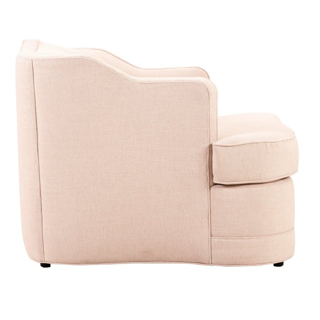 The Chairish Collection Aveline Chair, Warm Blush Linen For Sale - Image 4 of 7