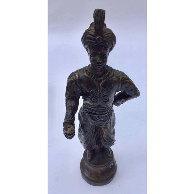 Orientalist Patinated Bronze Figure of a Turkish Young Man For Sale - Image 9 of 14
