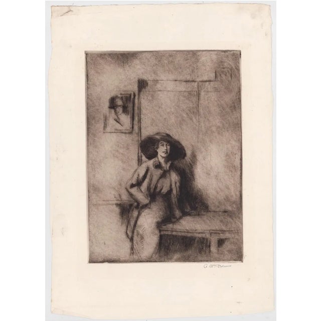 Figurative 1930s Alexander Blum Etching of a Lady For Sale - Image 3 of 4