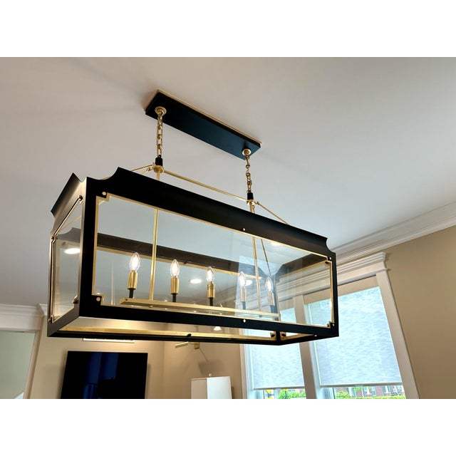 American Julie Neill Caddo Medium Linear Lantern Signature Collection For Sale - Image 3 of 6