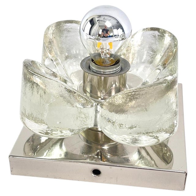 Glass Model 88159 Wall and Ceiling Light attributed to Simon & Scgelle for Sische, 1960s For Sale - Image 11 of 11