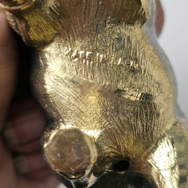 Japanese Gilt Child & Bull Figural Incense Burner For Sale - Image 12 of 12