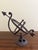 Rustic Iron Armillary Sphere Sundial on Pedestal – European Garden Accent For Sale - Image 9 of 11
