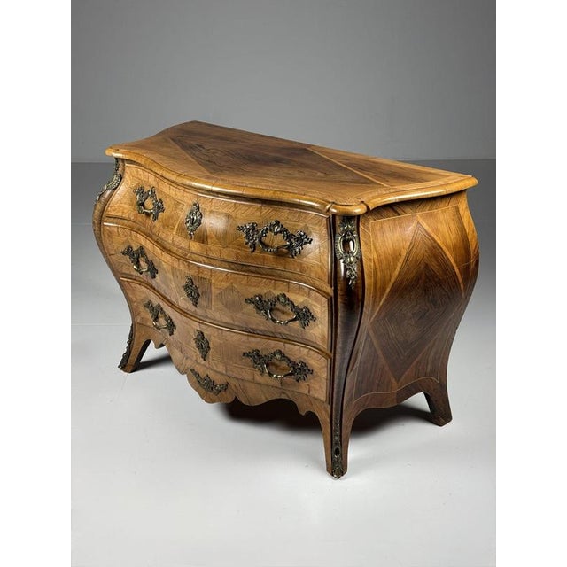 Brown Swedish Rococo Chest of Drawers, 18th Century For Sale - Image 8 of 18