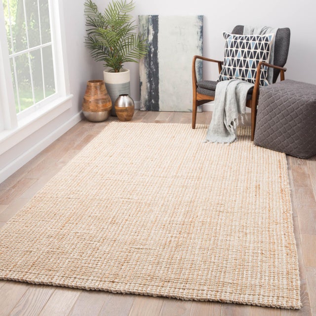 Jaipur Living Mayen Natural Solid Tan White Area Rug 2 3