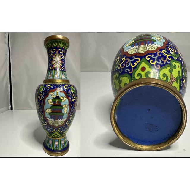 Asian Early 20th Century Oriental Cloisonne, Cinnabar & Satsuma Collection: Vase, Cups, Snuff Bottle For Sale - Image 3 of 10