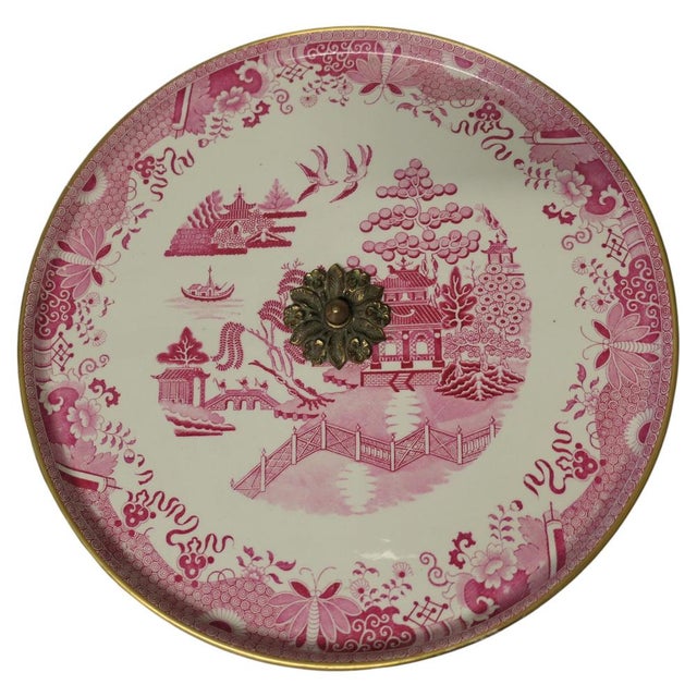 Gold Large Willow Pattern Lazy Susan from Copeland For Sale - Image 8 of 8