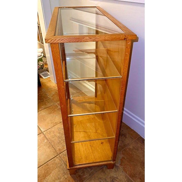 Early 20th Century Oak and Glass Floor Display Case For Sale - Image 16 of 17