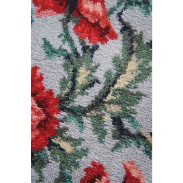 Karastan Decorette Poppy Moderne Floral Oval Area Rug Mat 45" For Sale - Image 10 of 12