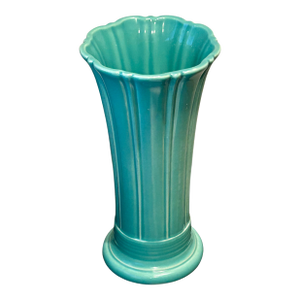 Vintage-Inspired Fiesta Art Deco Turquoise Flower Vase | Medium 36 Oz Fully Vitrified Ceramic Vase | Made in the Usa