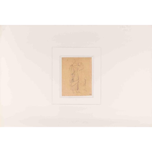 Pencil drawing on paper. Artist's stamp lower right. Matted, cm. 37.5x55. Very good condition. This piece is attributed to...