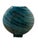 Contemporary Italian Murano Style Teal Swirl Hand-Blown Art Glass Vase Large Size For Sale - Image 3 of 3