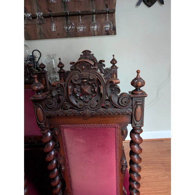 Wood Early 1900s Set of 6 Renaissance Dining Chairs For Sale - Image 7 of 12