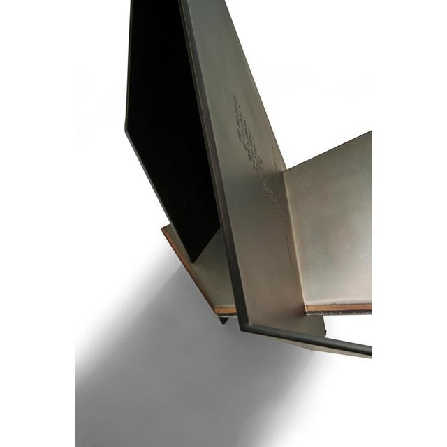 Harakiri Chair in Aluminium and Damascus Stainless Steel by Orfeo Studio For Sale - Image 11 of 12