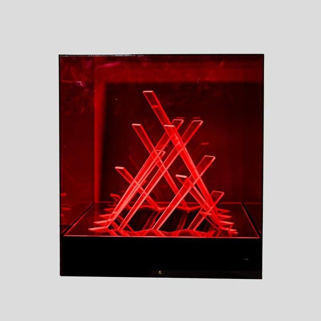 Space Age Red Kinetic Lamp by James Riviere For Sale - Image 3 of 9
