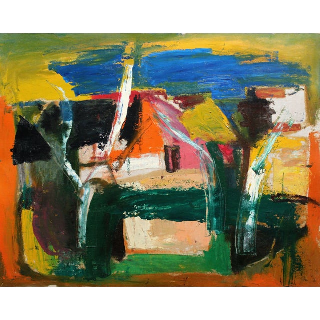 Aleksandr Rodin, Village, Oil on Cardboard For Sale - Image 11 of 11