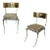 Pair of Polished Brass Klismos Chairs With Snake Design For Sale