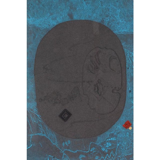 Mid-Century Modern Lebadang Abstract Work on Paper "Memoire D'Un Dieu Sacre" For Sale - Image 3 of 7
