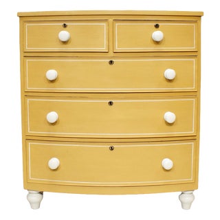 Victorian Bow Fronted Chest of Drawers, 1870 For Sale