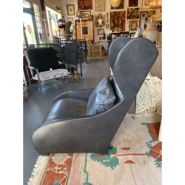 Bonaventure 1980s Post Modern “Pompeiian” Wing Back Lounge Chair by Stanley Jay Friedman For Sale - Image 4 of 13