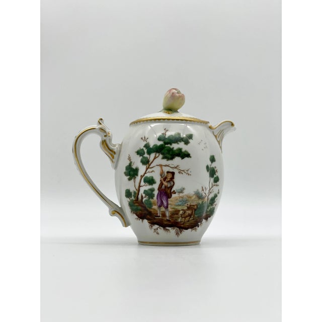 Antique Porcelain Coffee Service by Ginori, S.C.Ginori for Richard Ginori, Set of 8 For Sale - Image 6 of 11