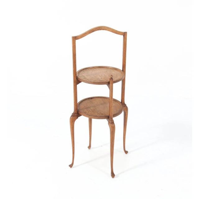 Queen Anne Style Oak Cake Stand from H. Pander & Zn., 1920s For Sale - Image 4 of 11