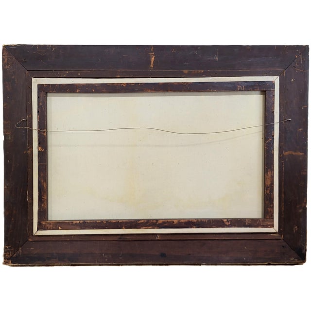 19th C Gilt Framed Seascape Coastal Sailboat Scene Oil Painting For Sale - Image 12 of 12