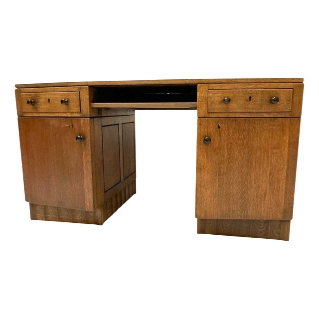 Art Deco Amsterdam School Desk by Hildo Krop for the Brothers Monsieur Steenwijk, 1920s For Sale