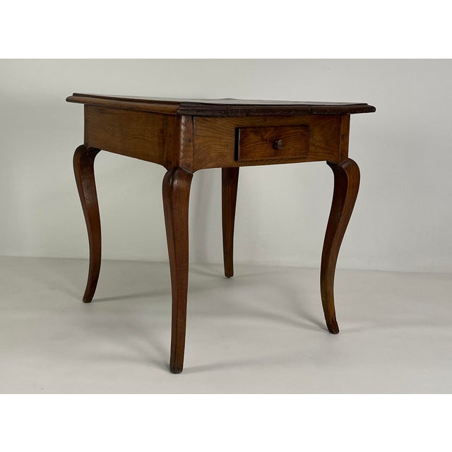 Late 19th Century French Side Table With Double Drawers and Cabriole Legs For Sale - Image 4 of 15