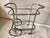 Metal 1990s Modern Silver Tone Milo Baughman Style Bar Cart For Sale - Image 7 of 9
