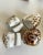 Brown Vintage Tiger Cowrie Shell Salt/Pepper and Napkin Rings Set - Set of 8 For Sale - Image 8 of 11