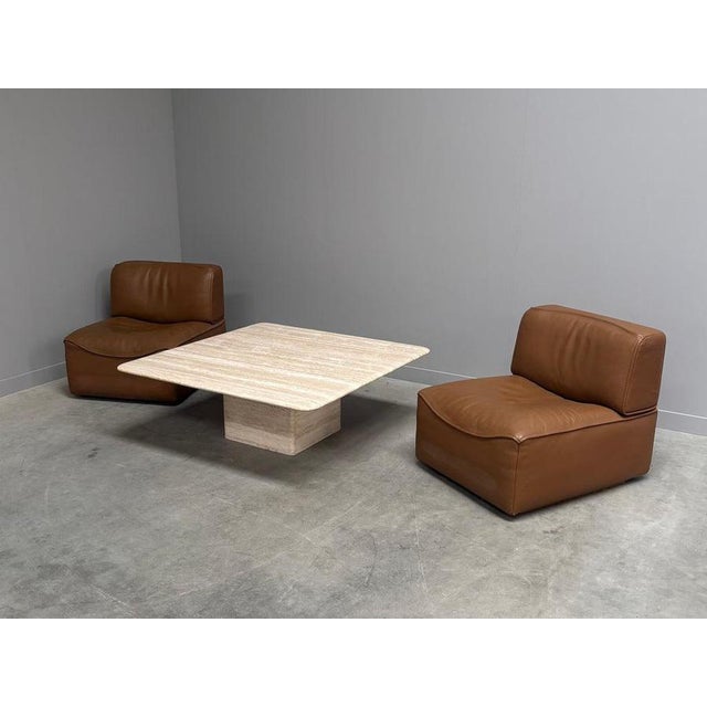 Large Vintage Travertine Coffee Table, 1970s For Sale - Image 3 of 14