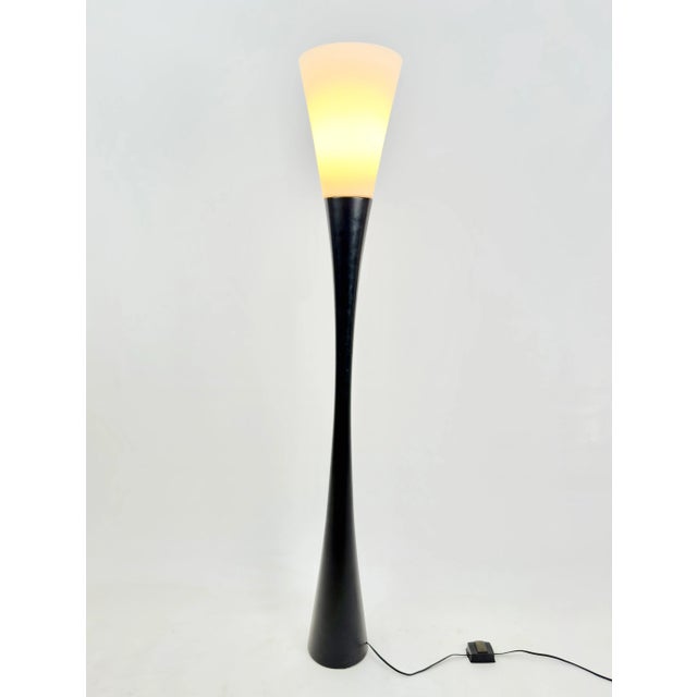 Wood Diabolo Floor Lamp by Joseph-André Motte for Disderot, Paris, France, 1960s For Sale - Image 7 of 7