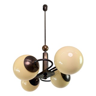 Czechoslovak Art Deco Rondocubist Geometric Chandelier, 1930s For Sale