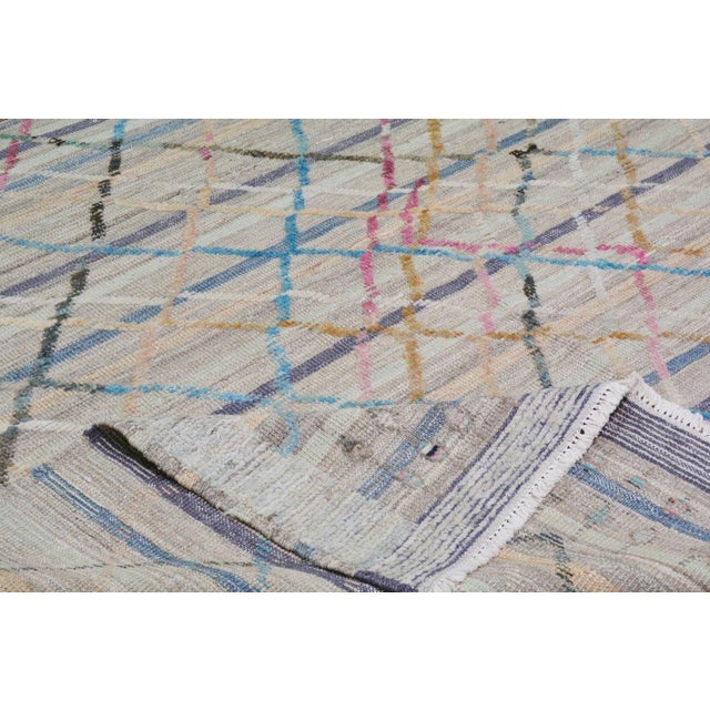 1950s Moroccan Modern Hand Knotted Wool Rug, 6'5''x9'9'' For Sale In New York - Image 6 of 6