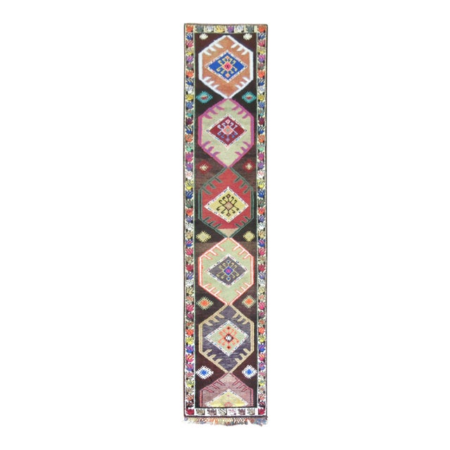 Vintage Bohemian Turkish Runner - 2'9" x 13'6" For Sale