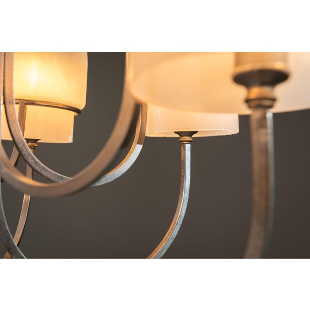 Vintage Chandelier with Six Misty Glass Shades by Gaetano Sciolari, 1960s For Sale - Image 15 of 18