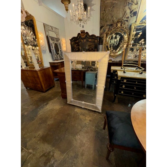 Modern Murano Twist Glass Rod Mirror in Light Gold For Sale In Dallas - Image 6 of 6